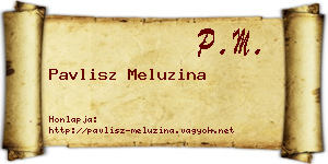 Pavlisz Meluzina névjegykártya